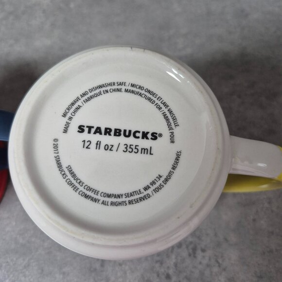 Starbucks 2017 Angle Dipped Matte Glaze  Coffee Mugs - Picture 8 of 9